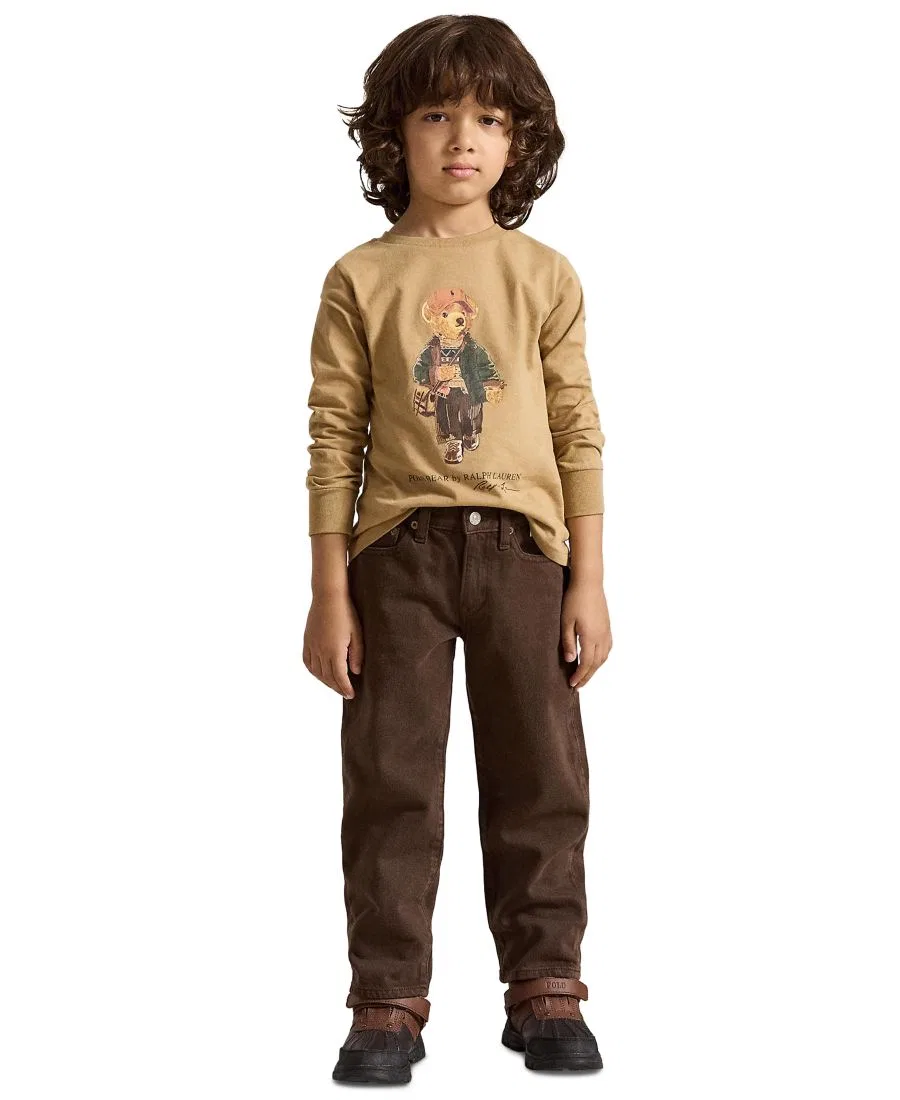 Футболка с длинным рукавом с принтом Polo Bear Polo Ralph Lauren, Camel — фото 2