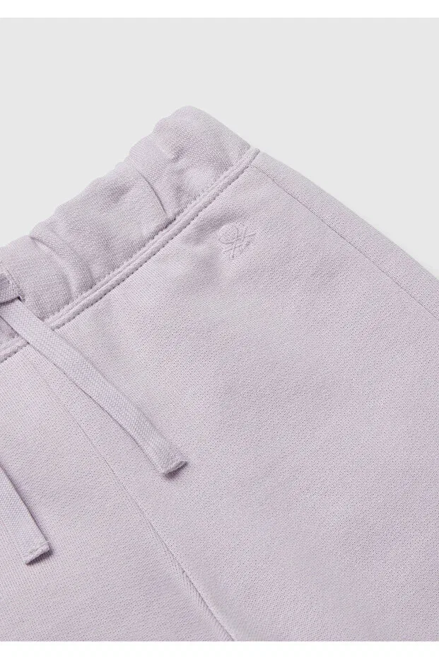 Детские спортивные штаны для девочек с принтом Lilac Logo Embroidered United Colors Of Benetton, Lilac — фото 3