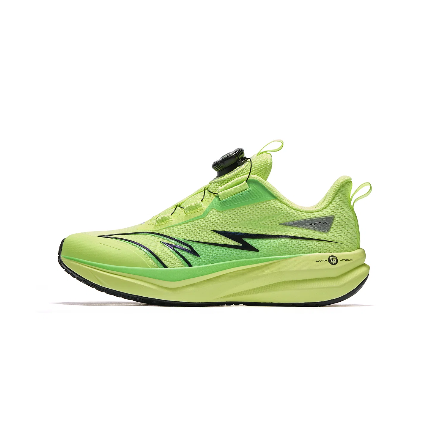 Детские кроссовки для школы с принтом Antakids, Fluorescent Elf Yellow/Shooting Stars Green