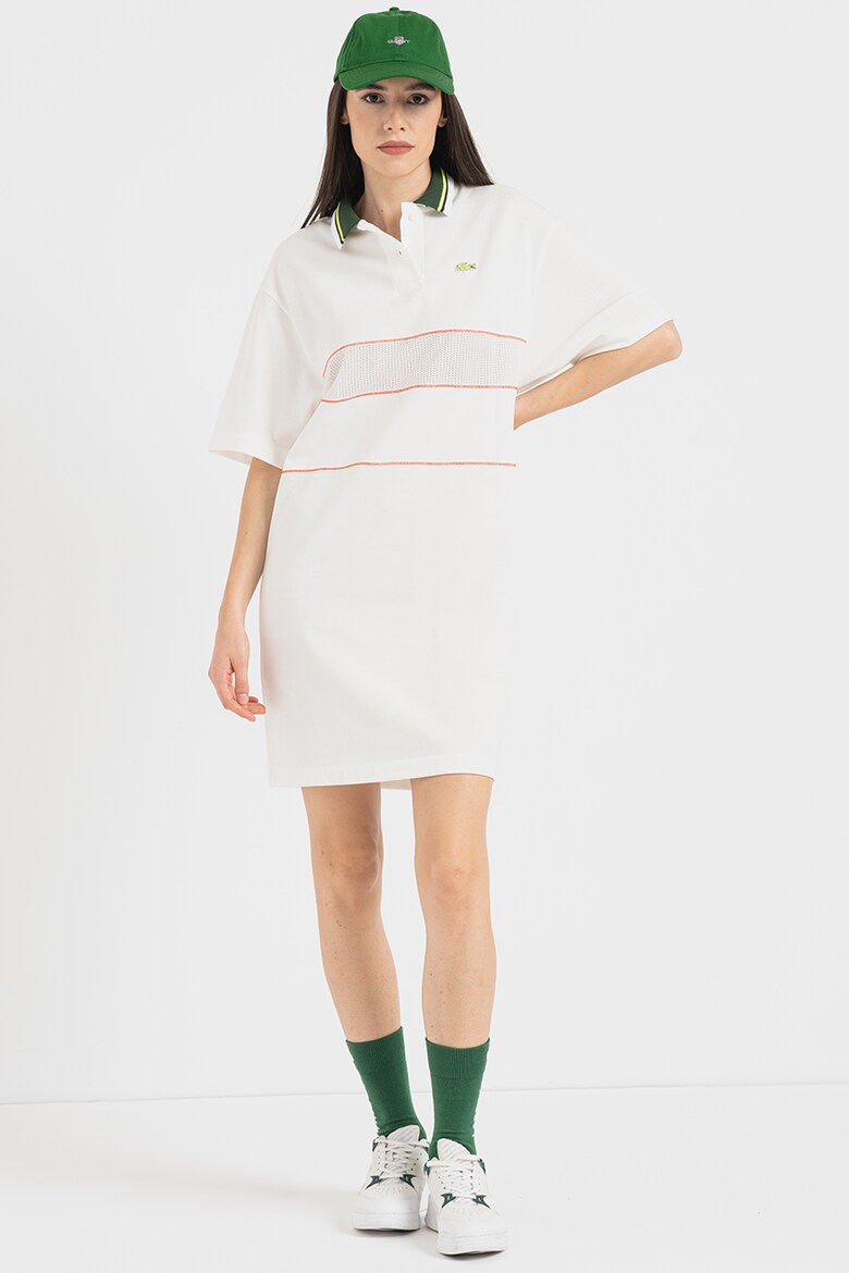 Платье-поло Lacoste Organic Cotton French, белое