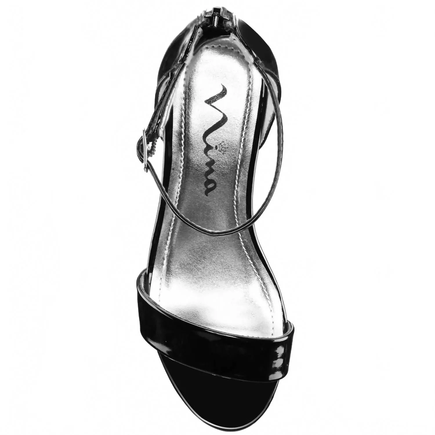 Детские сандалии на щиколотке с пряжкой Hidi Nina, Black Patent — фото 4