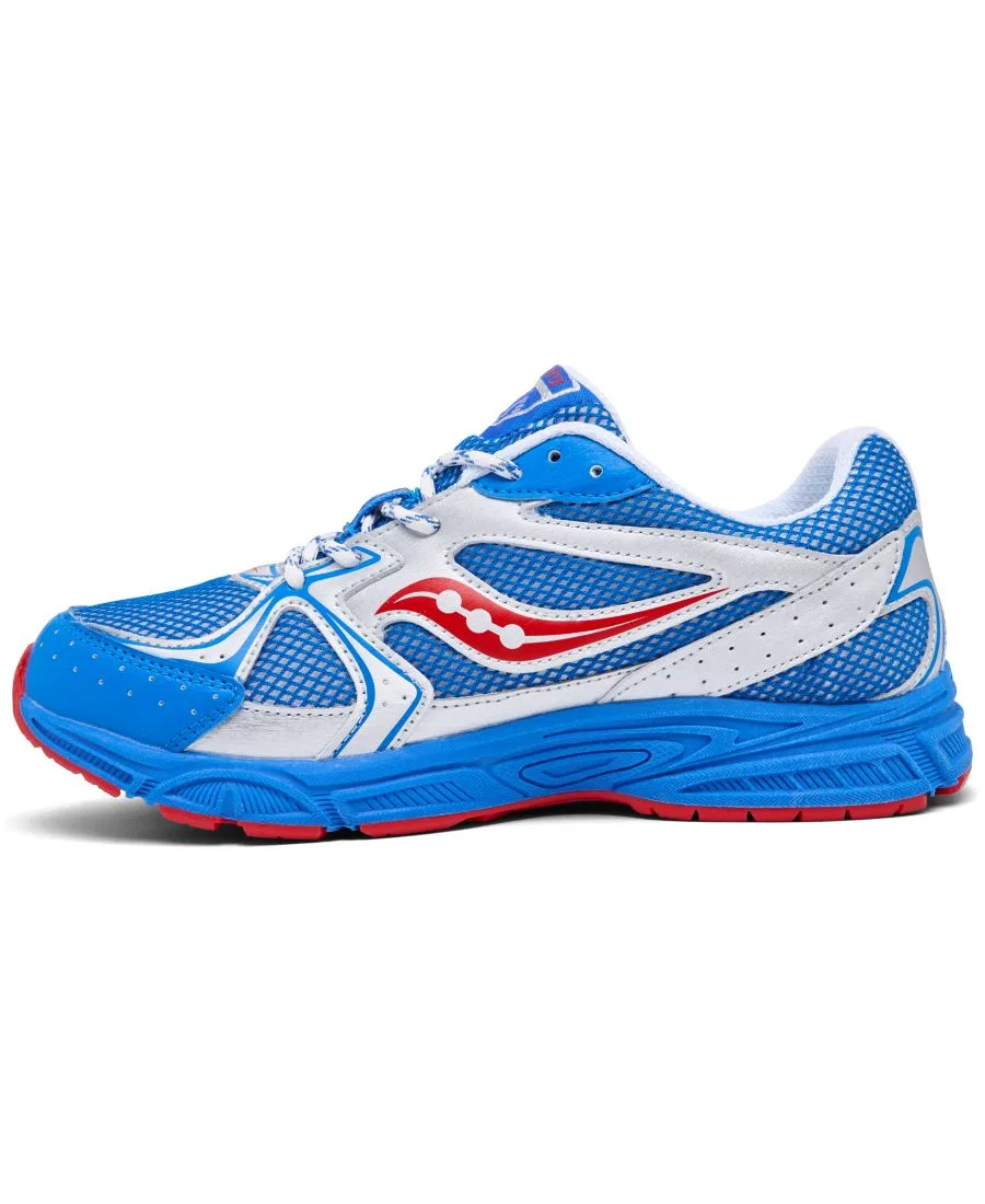Кроссовки с сетчатым верхом и GRID-амортизацией, модель Ride Millennium Saucony, Royal Silver — фото 2