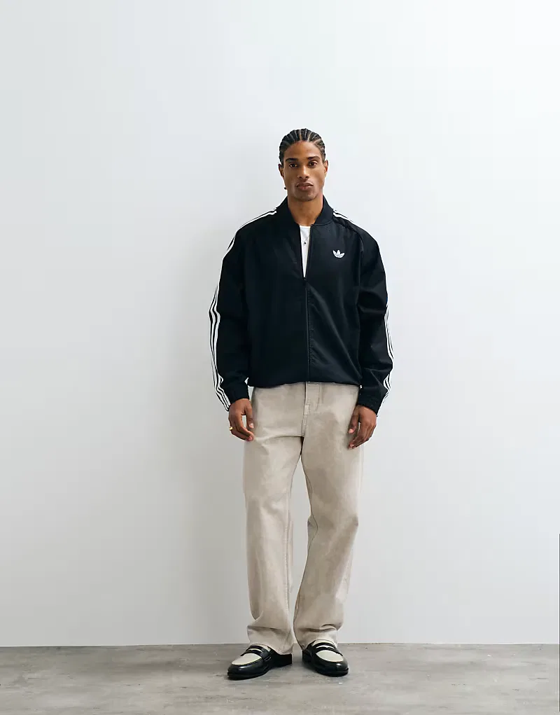Куртка спортивная Sst Adicolor Classics из хлопкового твила Adidas Originals, черный — фото 2