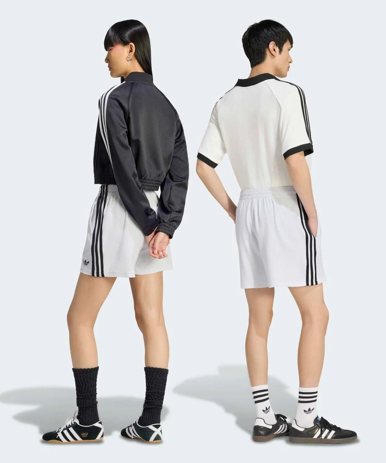 Мужские шорты из махровой ткани свободного кроя Adidas Originals, Белый — фото 3