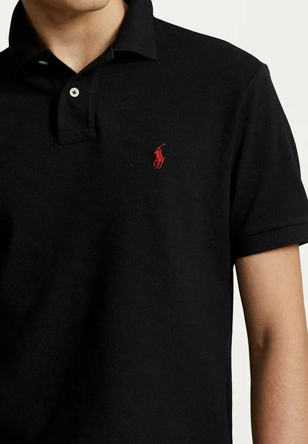 Футболка поло из хлопка Polo Ralph Lauren, черный — фото 4