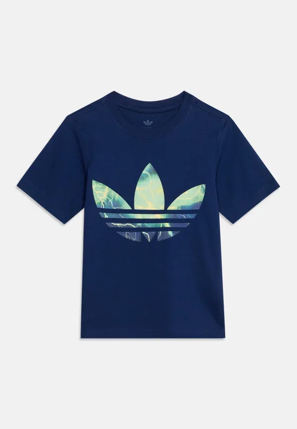 Футболка с принтом «Молния» унисекс Adidas Originals, темно-синий
