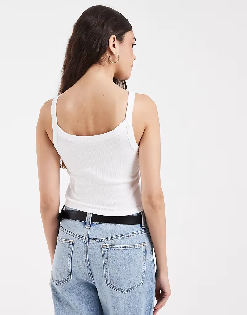 Базовая спортивная ребристая майка Levi's, белый — фото 4