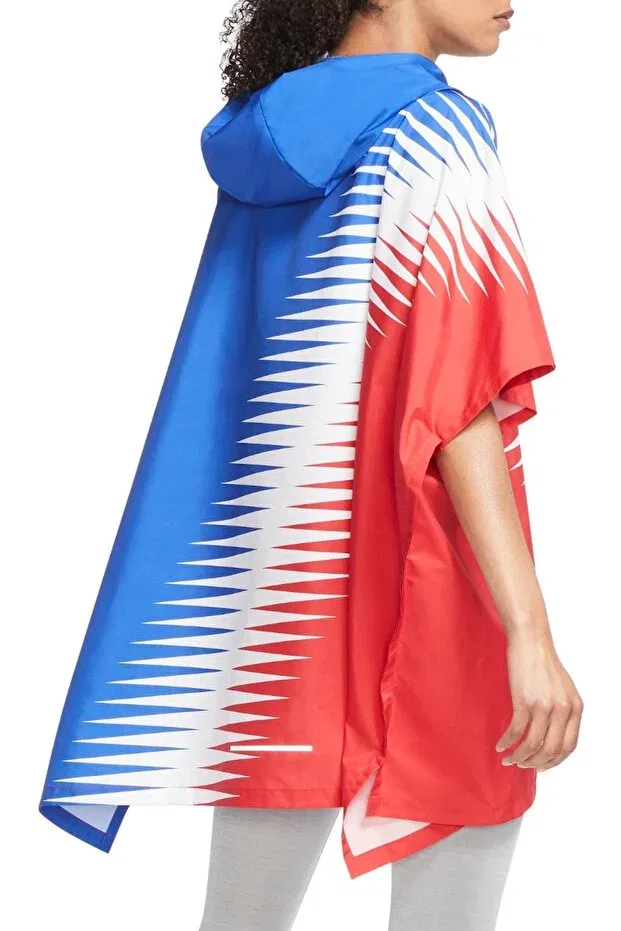 Женский дождевик с принтом Team Usa Marathoner Hooded Jacket Nike, White — фото 4