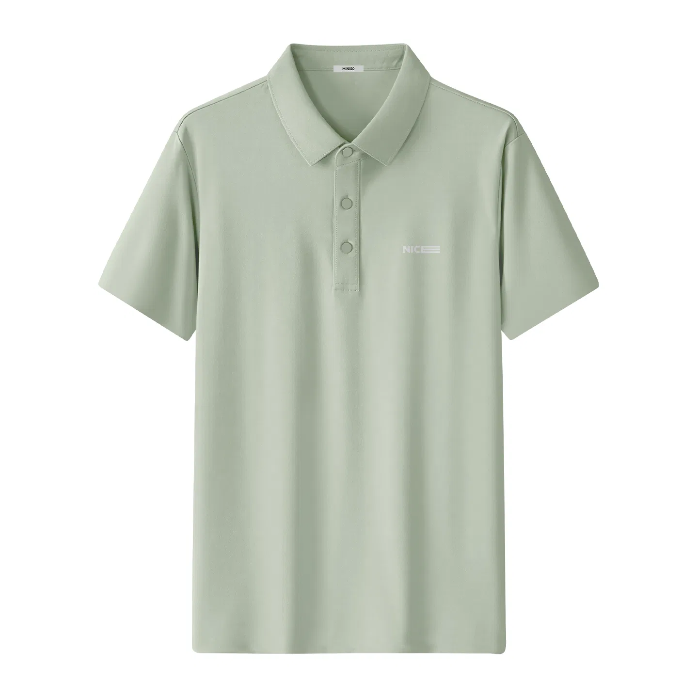 Детское поло с принтом MINISO, Gray Pea Green