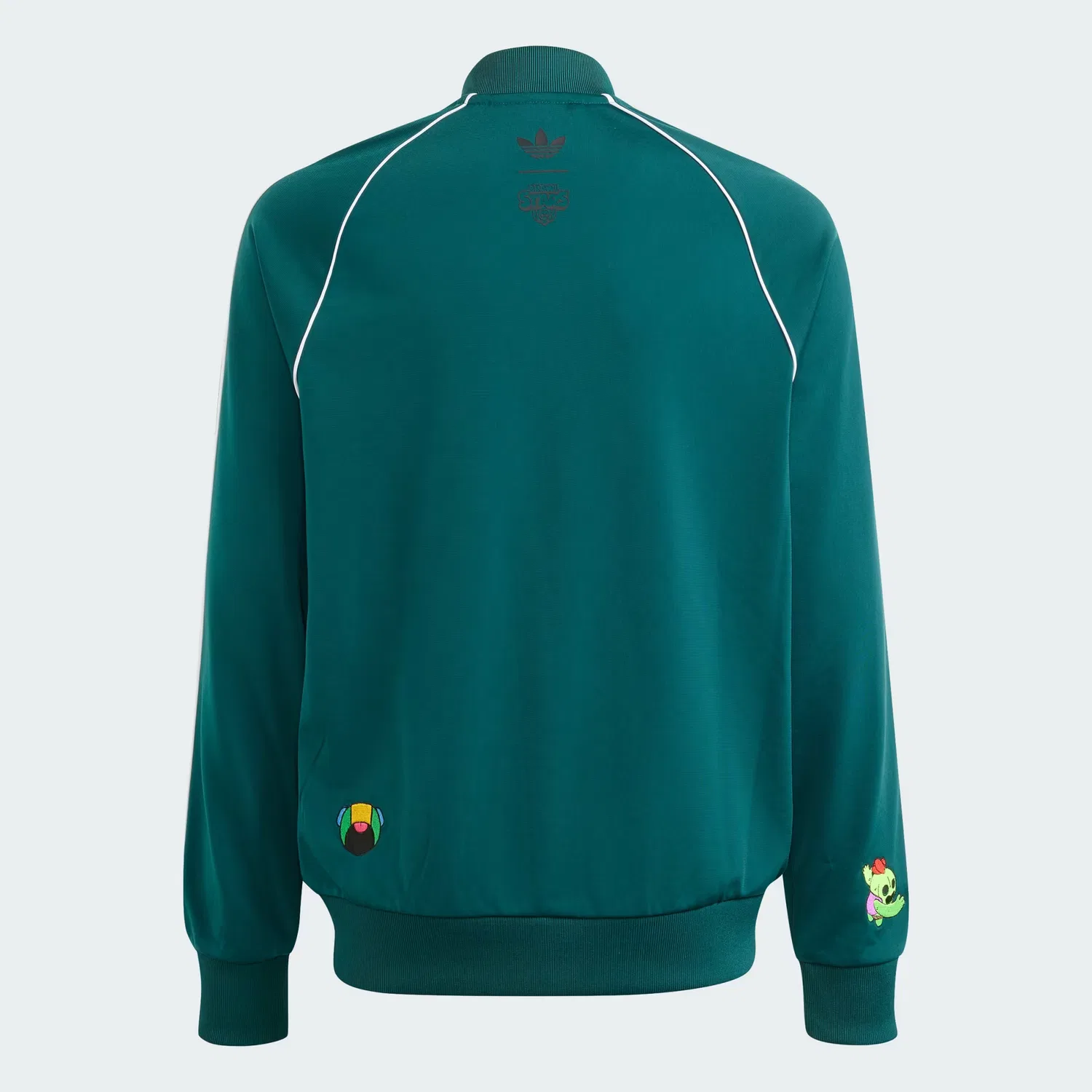 Детская спортивная куртка свободного кроя SST Loose Track Top Adidas Originals, Rich Green/White — фото 2