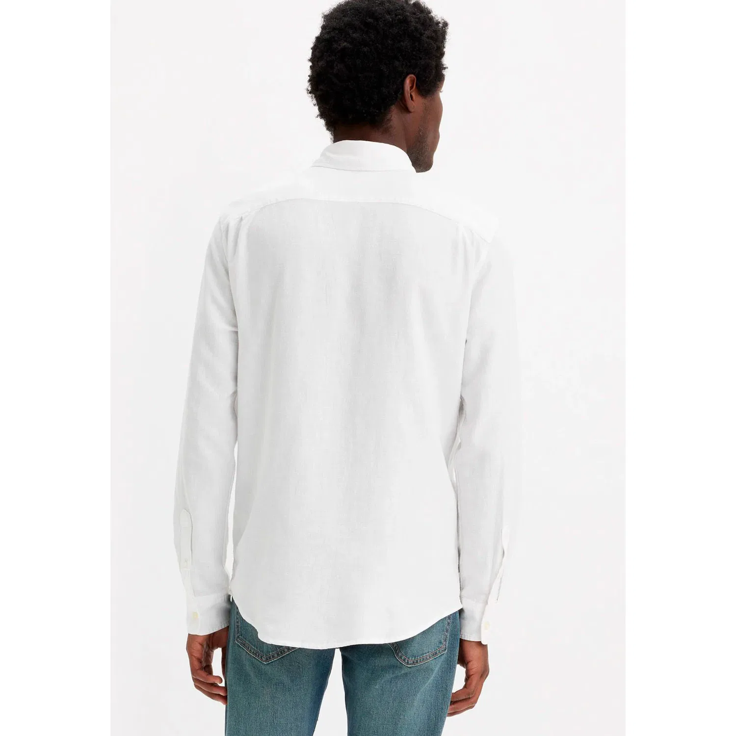 Мужская джинсовая рубашка с нагрудным карманом Levi's, Bright White Plus — фото 3