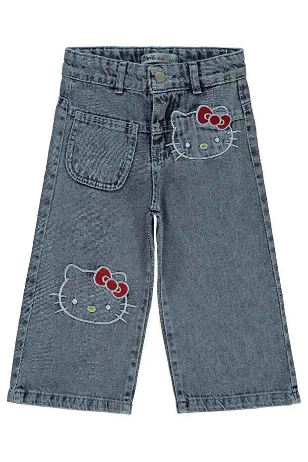 Детские брюки для девочек широкие Hello Kitty, Blue
