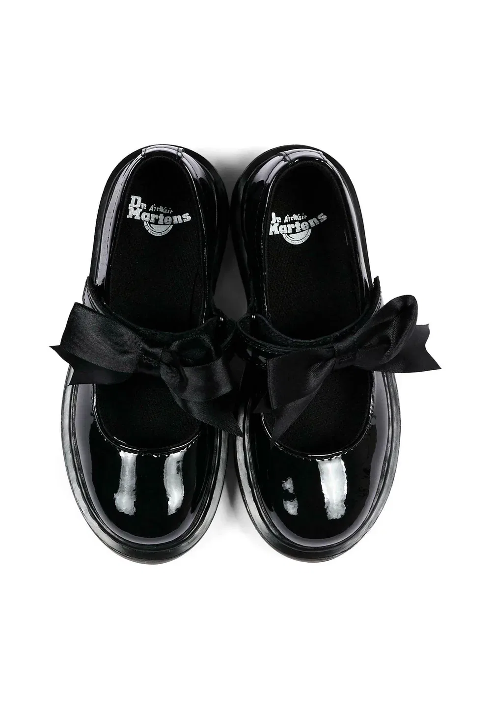 Балетки Dr. Martens с ремешком на щиколотке, кожаные, черные — фото 3