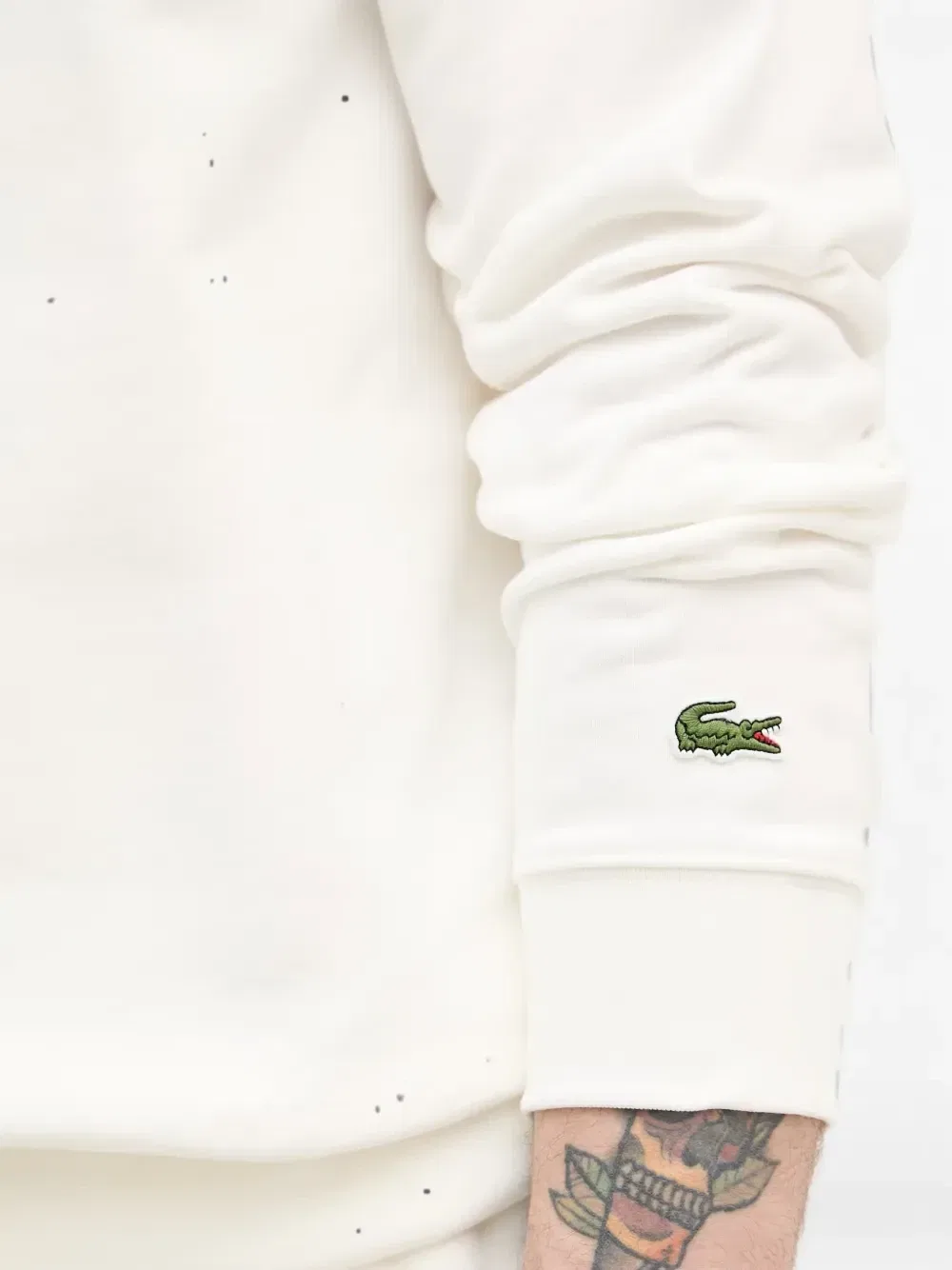 Толстовка Lacoste с тисненым логотипом, белый — фото 4