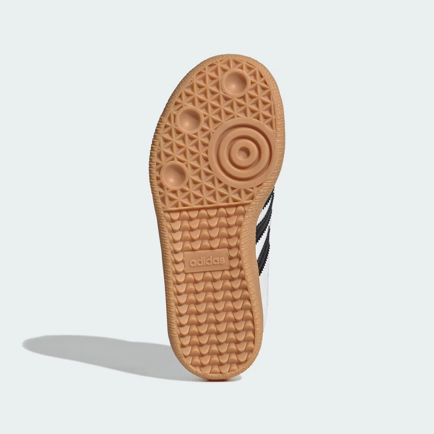 Детские кроссовки в стиле Мэри Джейн на липучке Samba Jane Adidas Originals, белый/черный/гумми — фото 4