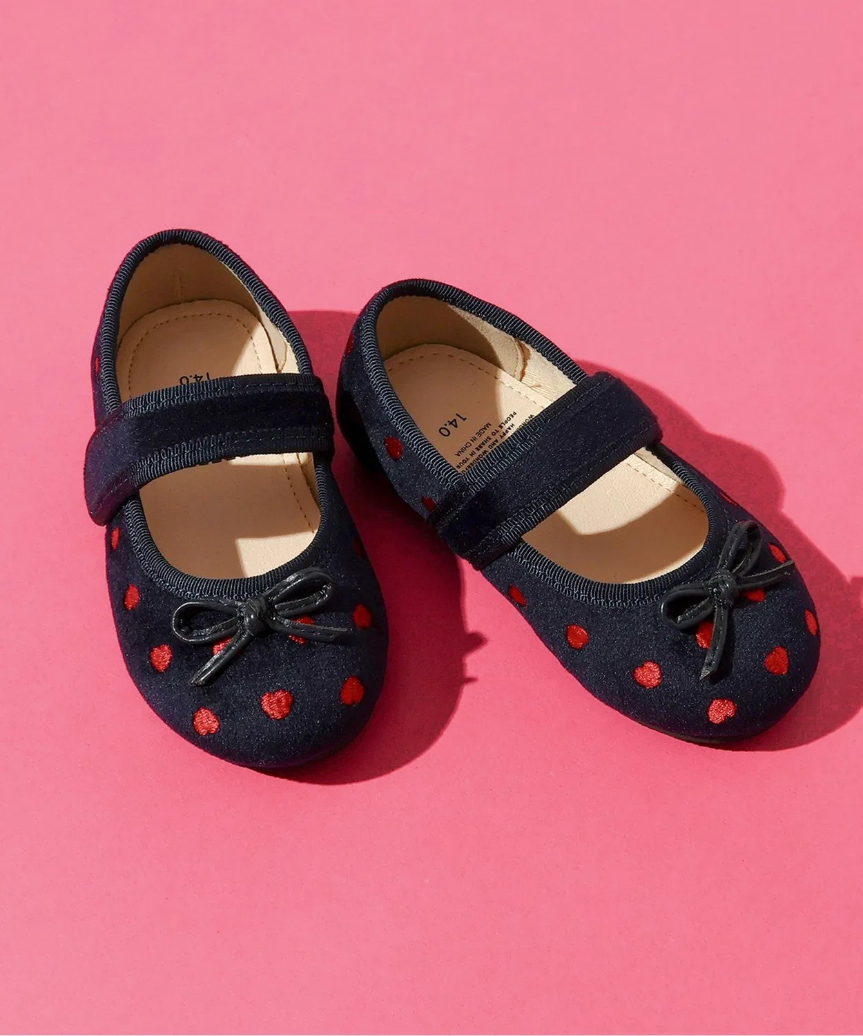 Детские туфли-лодочки из велюра в клетку с ремешком BREEZE, Navy