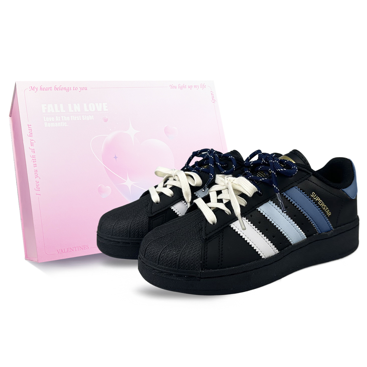 

Adidas Originals SUPERSTAR XLG износостойкие противоскользящие низкие скейтерские кроссовки унисекс черные Black-Box, цвет Black-Box