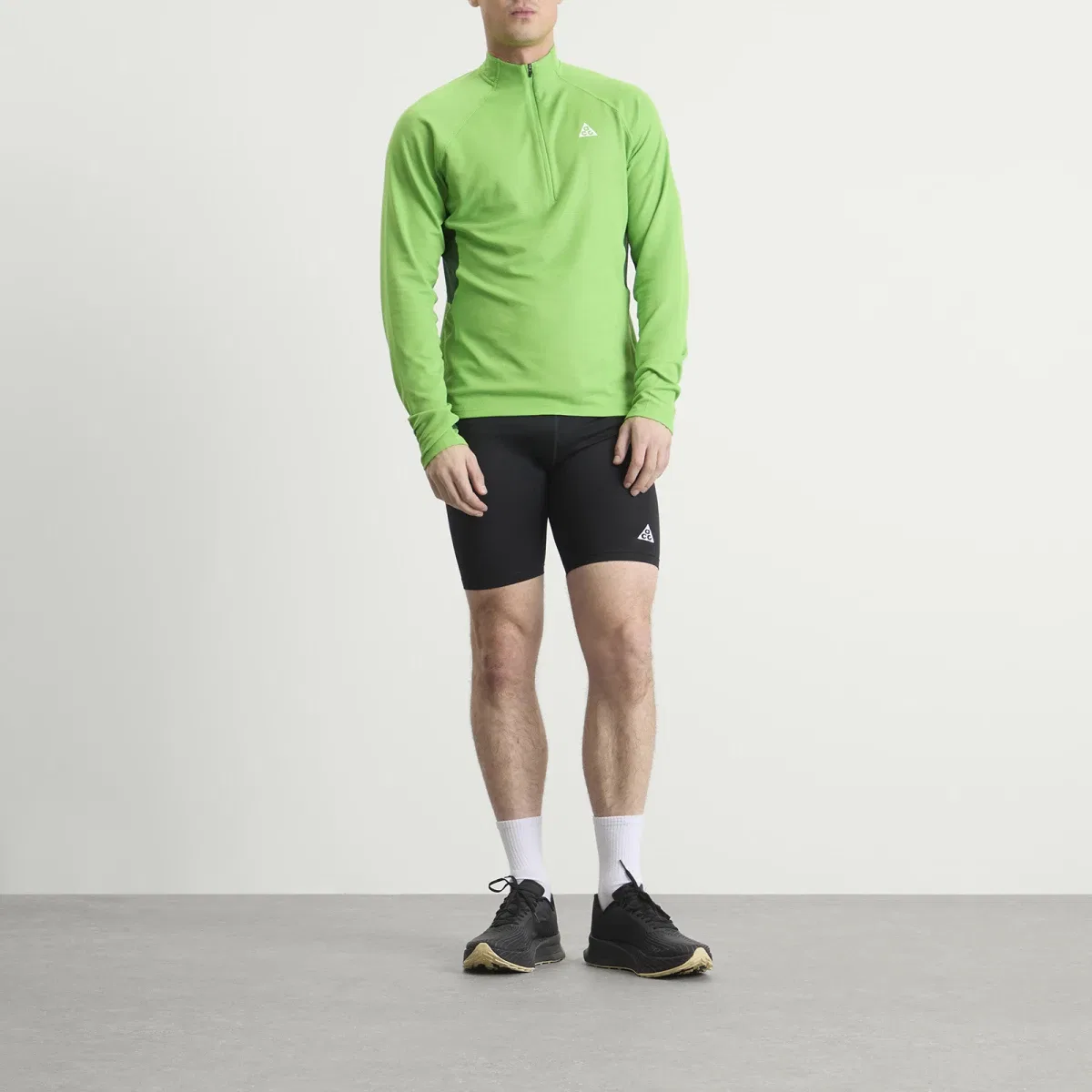 Шорты для бега с эластичными петлями Acg Lavaloop Half Tight Nike, Black & Summit White — фото 4