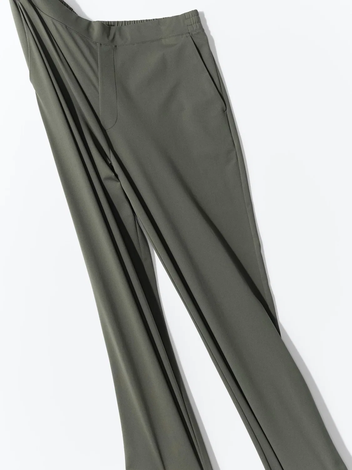 Брюки 9/10 с высокой эластичностью и узким кроем DRY-EX Uniqlo, темно-оливковый — фото 3