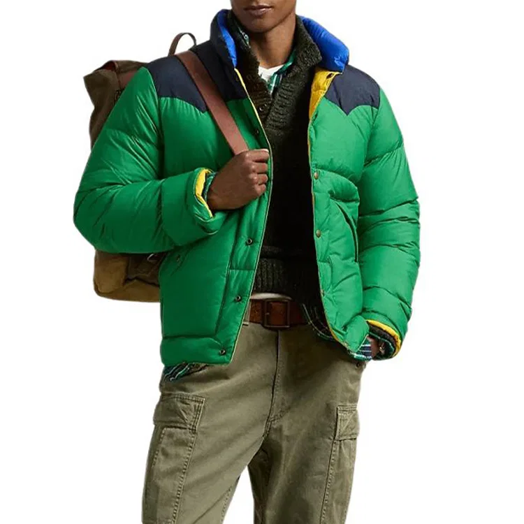 Мужская куртка стеганая из рипстопа Green & Marine Blue Polo Ralph Lauren — фото 3
