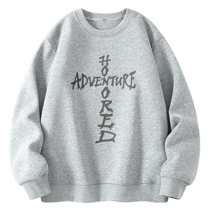 Детский свитшот хлопковый MINISO, Heather Gray (Cross Dark Line)