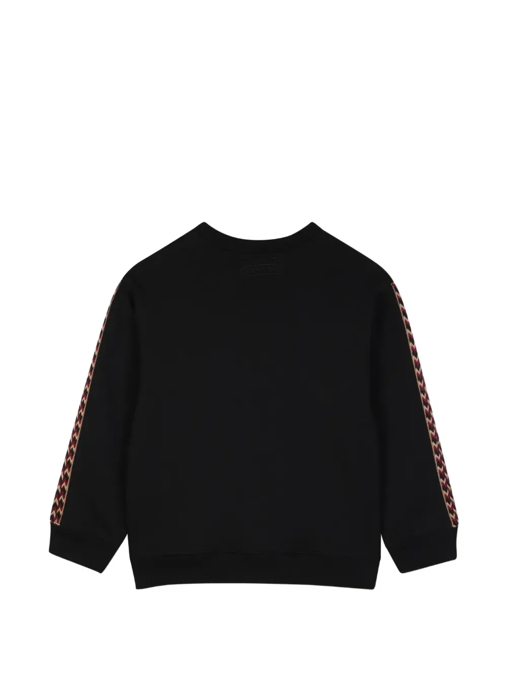 Толстовка с вышивкой логипа и делкой елочкой Lanvin Enfant, черный — фото 2