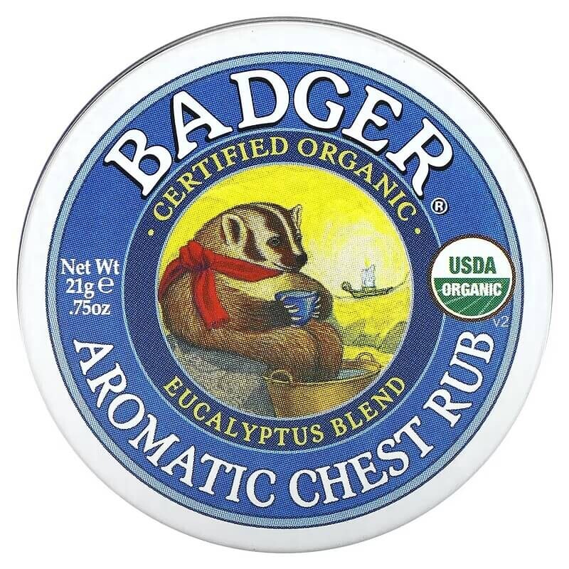 

Органический ароматический крем для груди Badger Company смесь эвкалипта, 21 гр