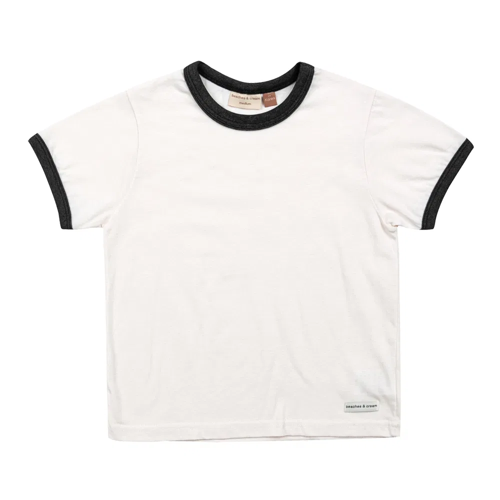 Детская футболка с длинным рукавомс принтом Beacheslinger T-Shirt BEACHESAND CREAM KIDS, Charcoal