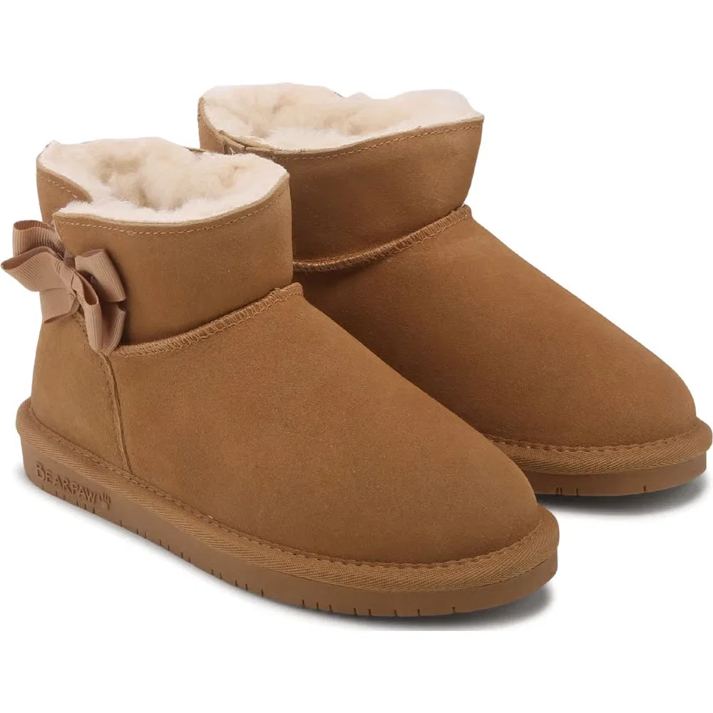 Детские водонепроницаемые ботинки Saige Bow Bearpaw, Iced Coffee