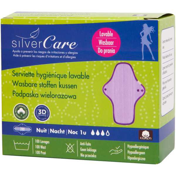 

Многоразовая ночная гигиеническая прокладка, 1 шт. Silvercare