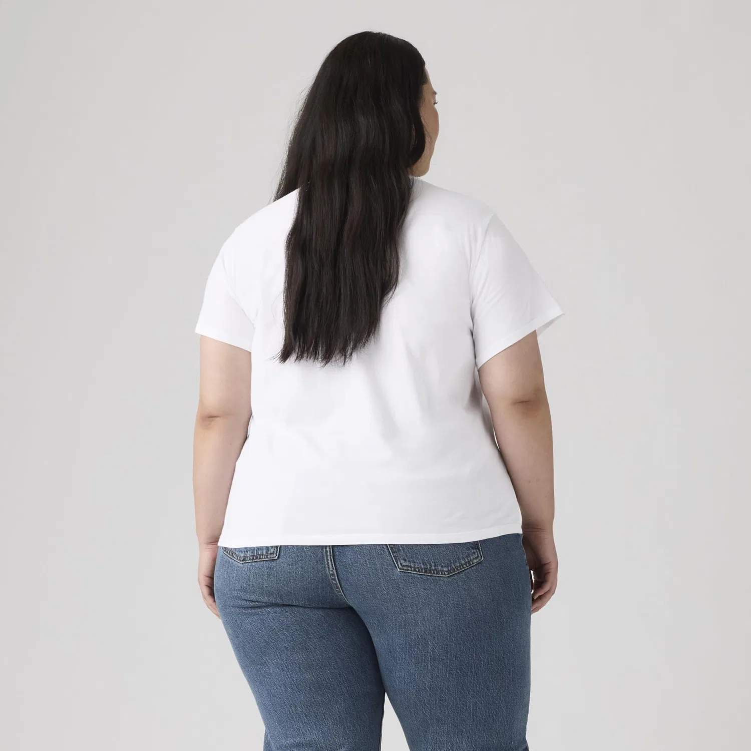 Женская футболка с принтом Perfect Tee Benitoite Cloud Dancer STRI Levi's, Plus Rhinestone Spor — фото 2