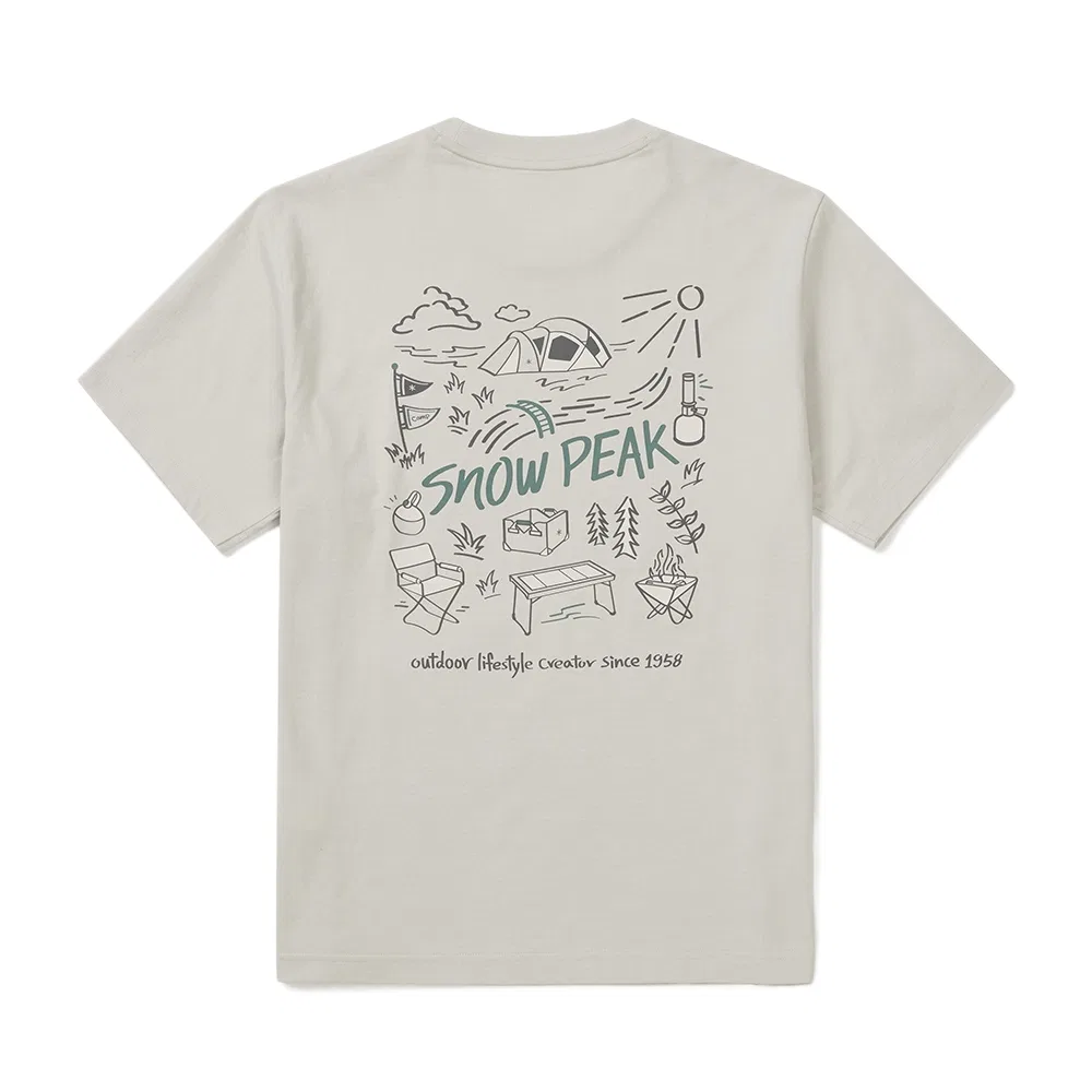 Детская футболка с круглым вырезом Unisex Crew Neck Snow Peak, White/WH — фото 4