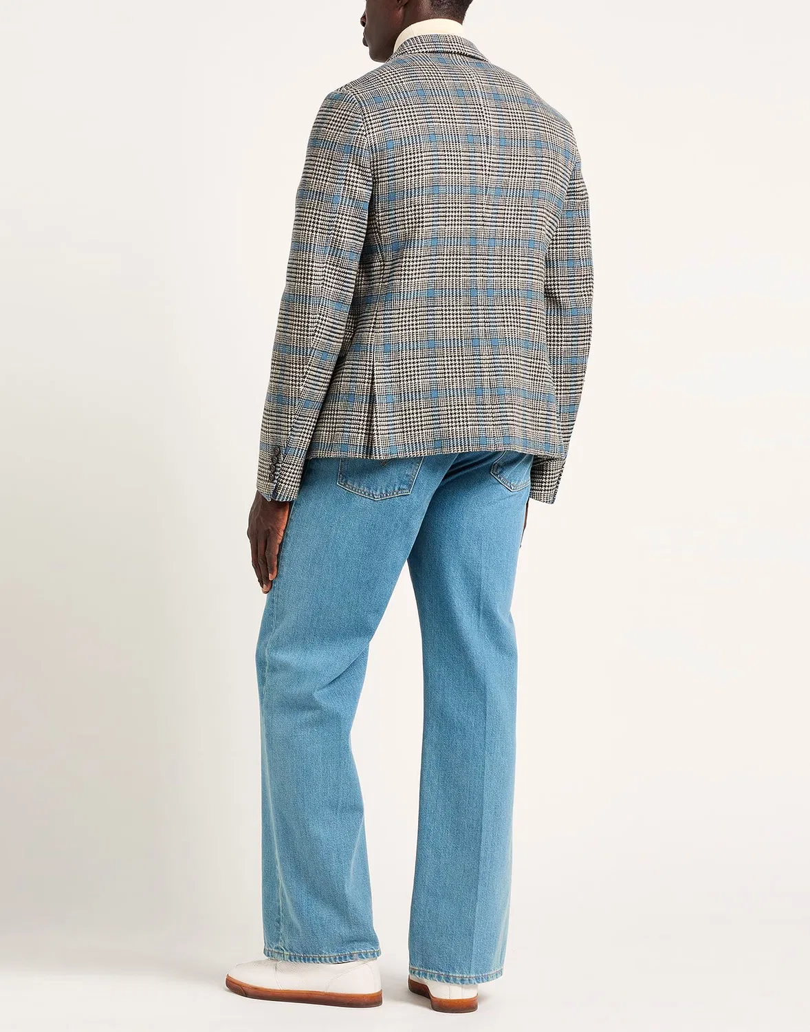 Однобортный пиджак Gucci шерстяной Glen Plaid, черный — фото 3