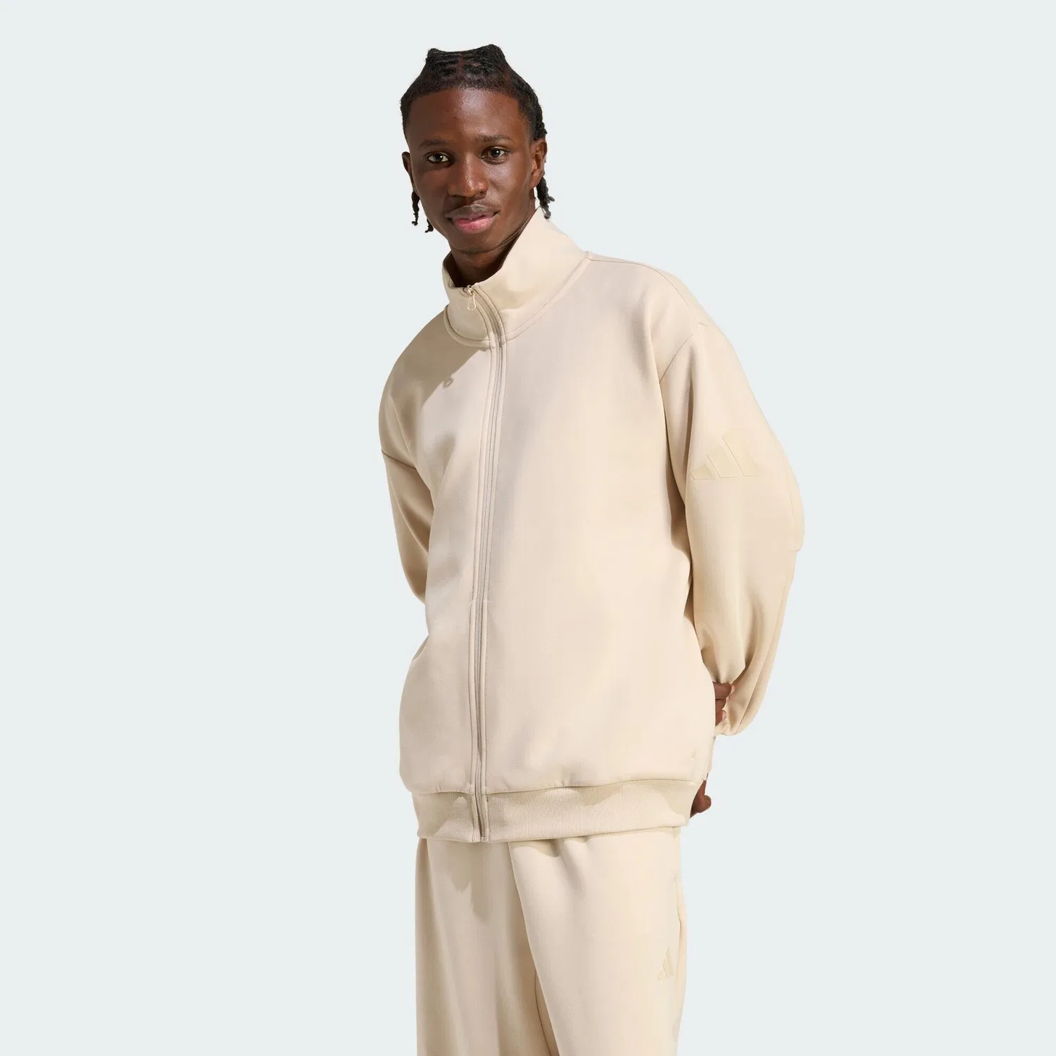 Женская куртка с молнией Soft Lux Track Top Adidas, Beige