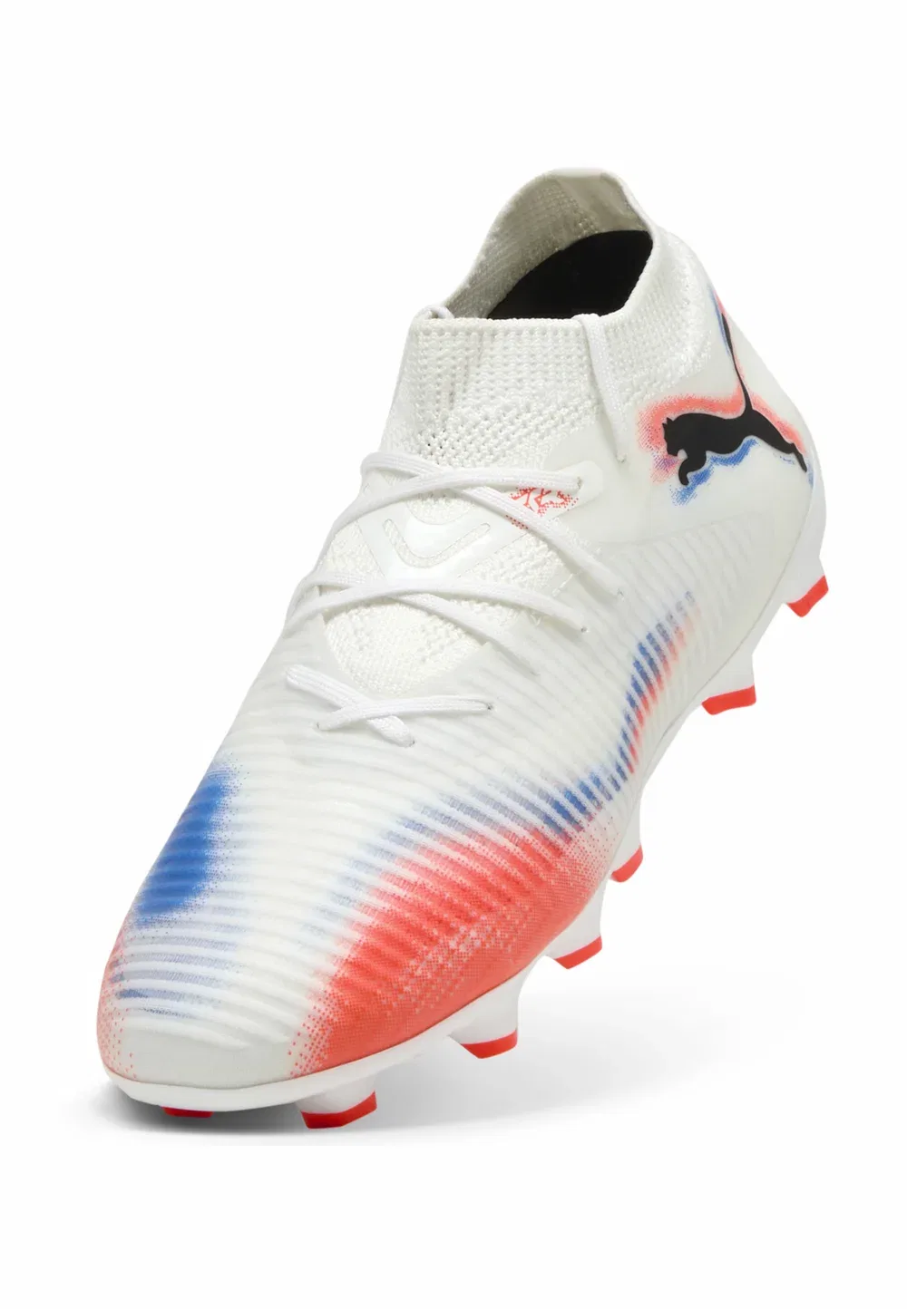 Футбольные бутсы Future 8 Pro унисекс для твердого грунта Puma, White Black Glowing Red — фото 4