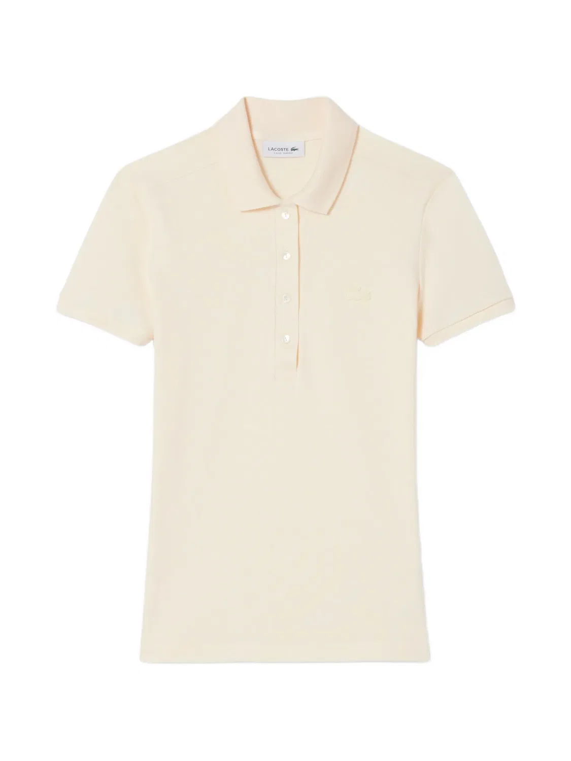 Рубашка поло приталенная бежевая Lacoste, нейтральные