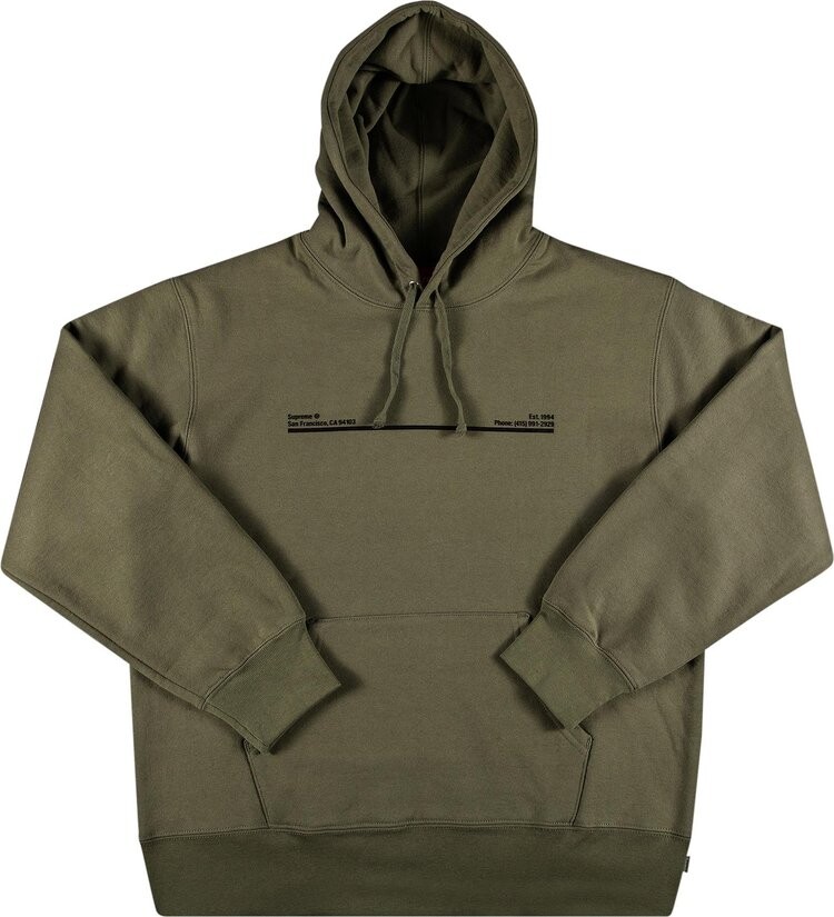 Толстовка Supreme Shop Hooded Sweatshirt - San Francisco 'Light Olive', зеленый — фото 2
