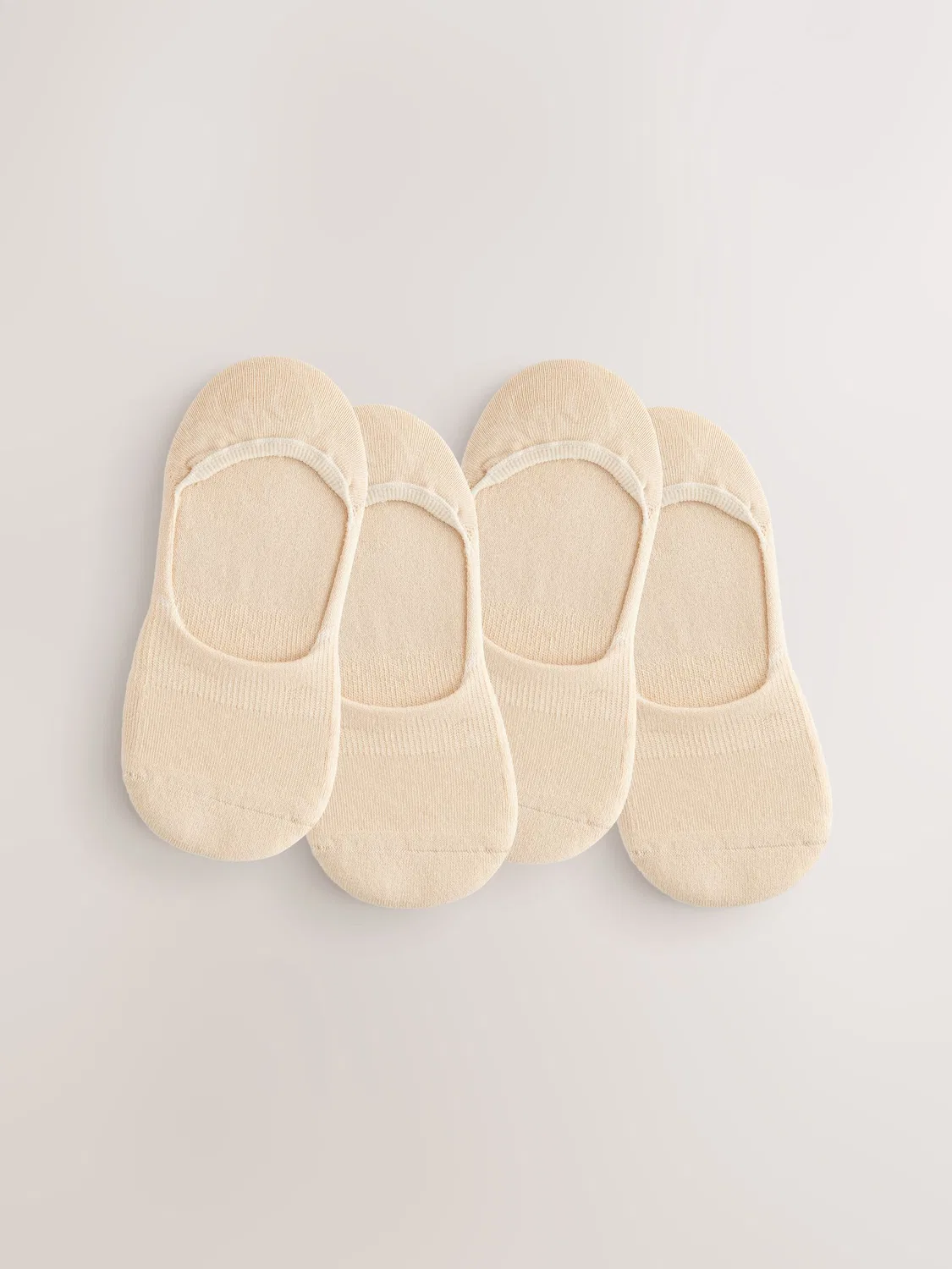 Носки невидимые Next Cushion Sole Invisible Trainer Socks 4 Pack, нюд