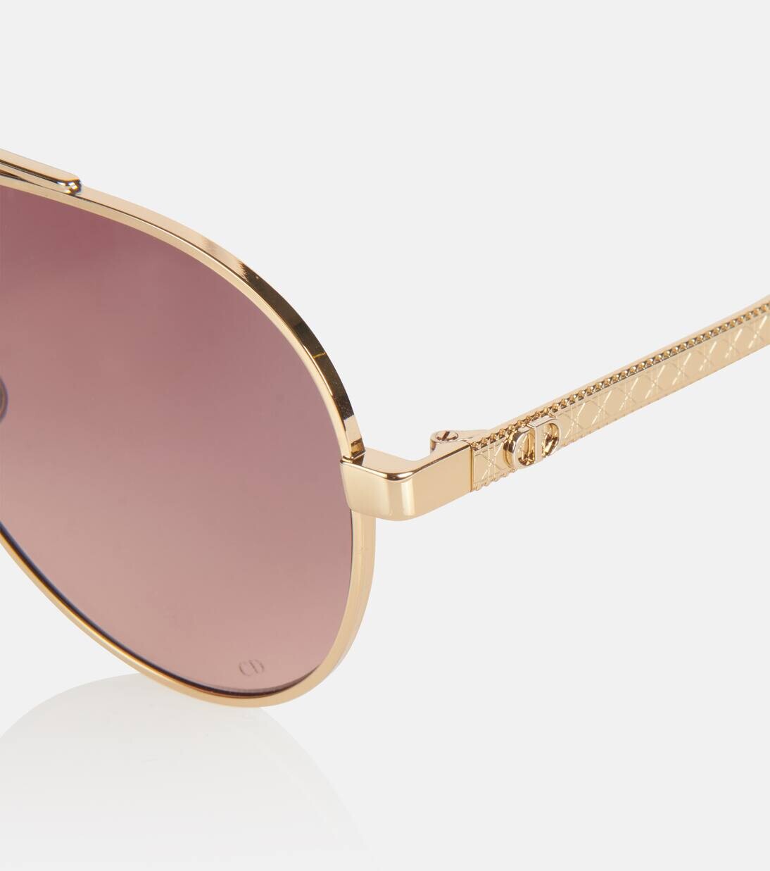 Солнцезащитные очки-авиаторы DiorCannage A1U Dior Eyewear, цвет shiny gold dh/gradient roviex — фото 2