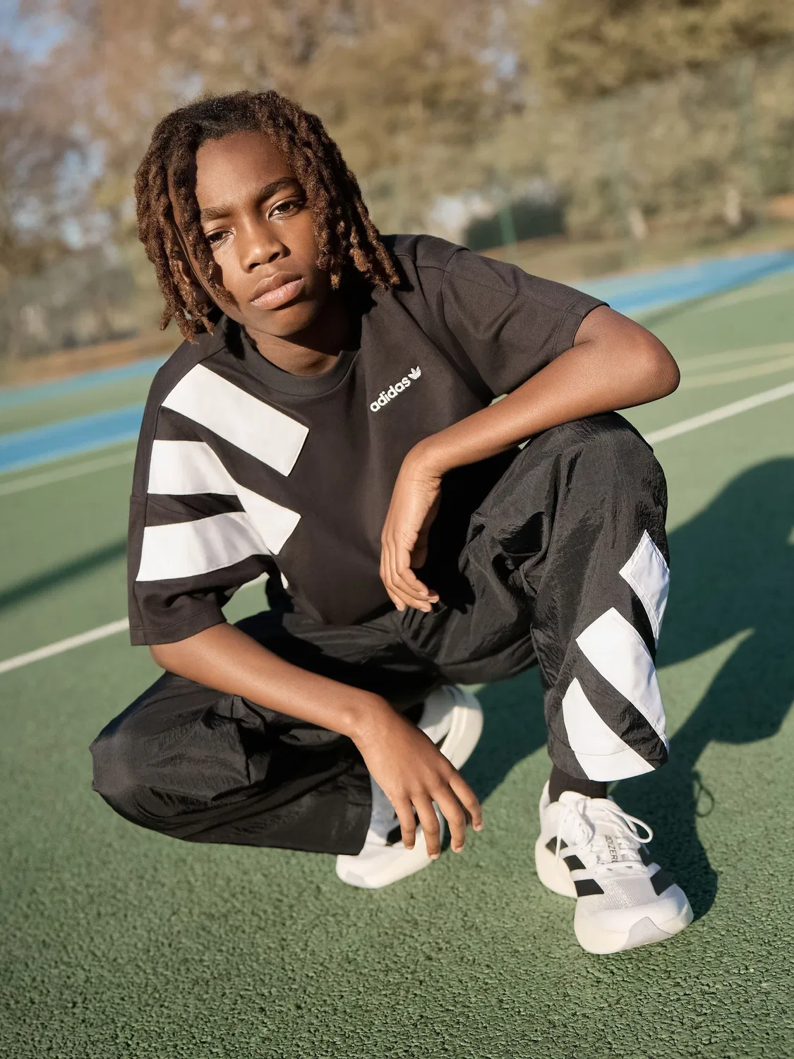 Футболка свободного кроя, Oversized, adidas Originals, черный