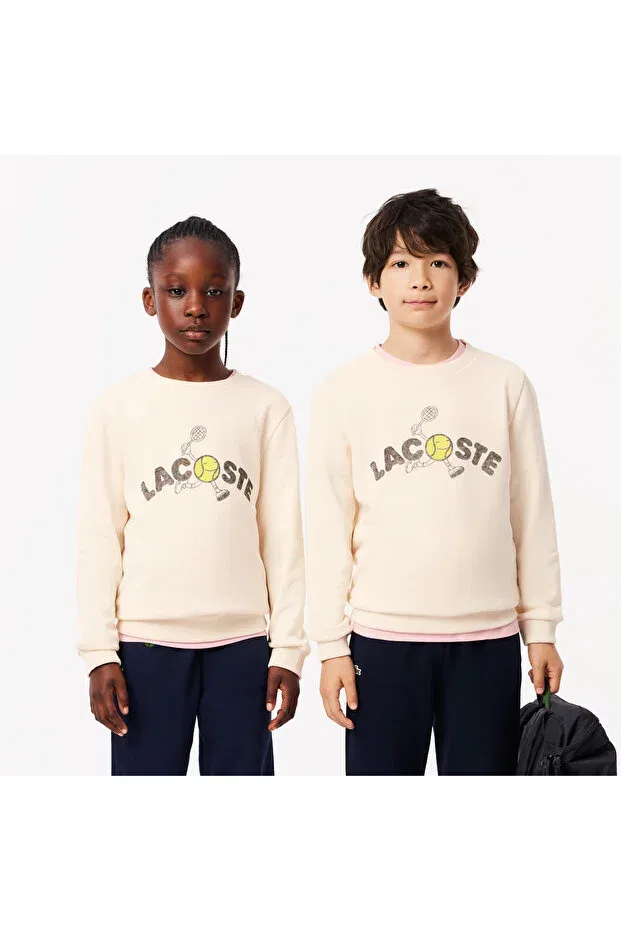 Детская толстовка с принтом Lacoste, Beige