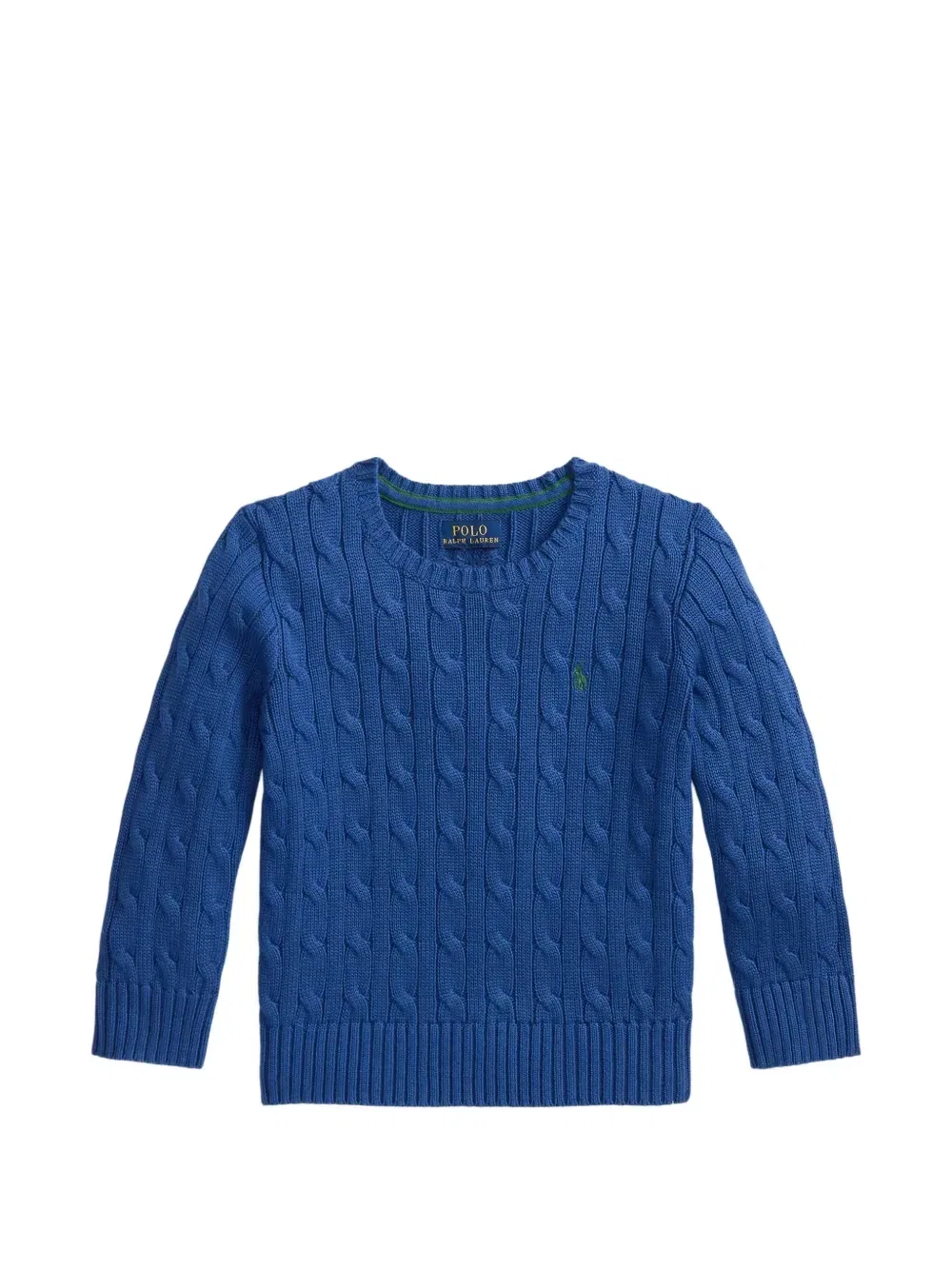 Хлопковый свитер крупной вязки Polo Ralph Lauren Kids, синий