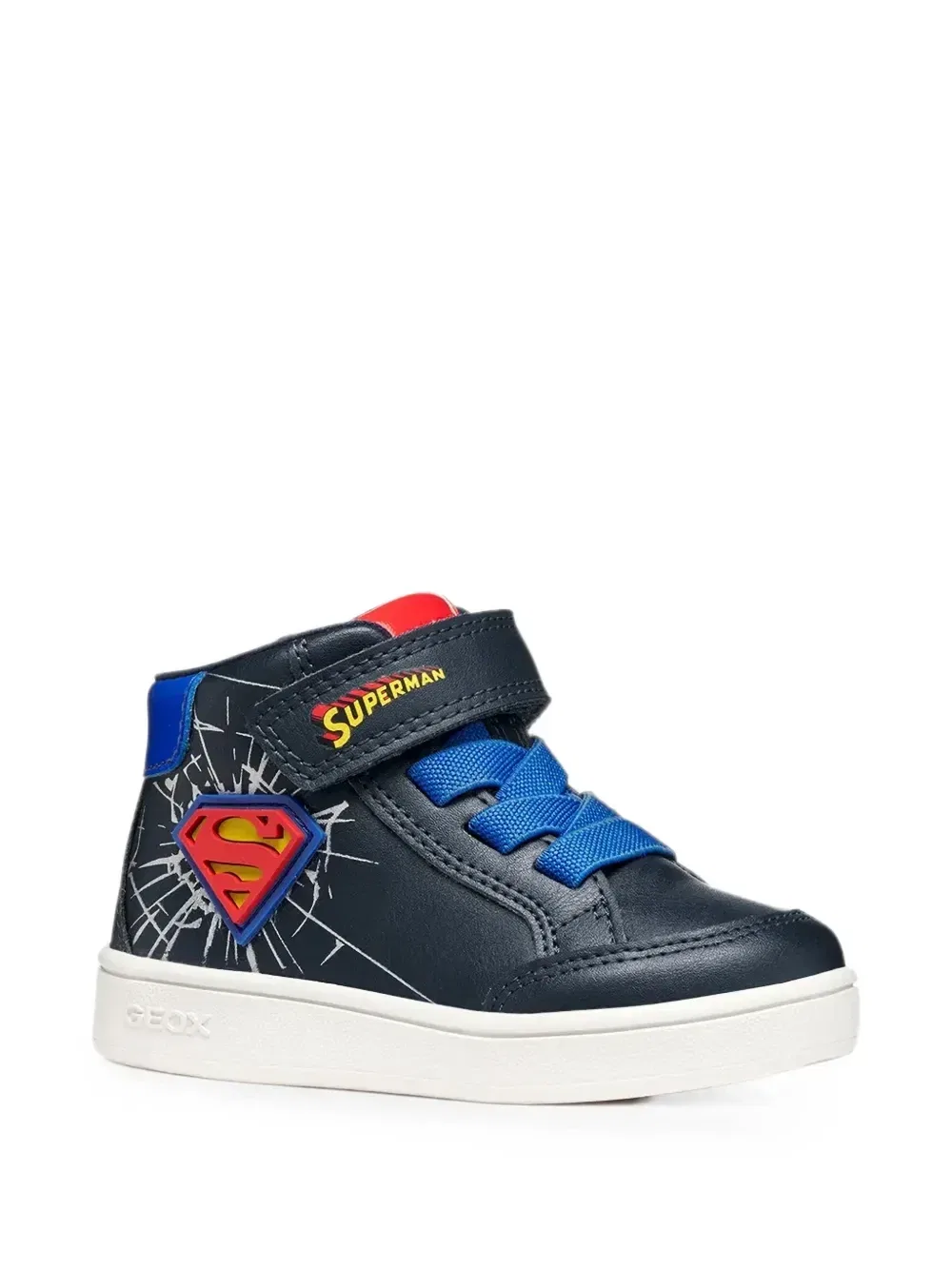 Кроссовки Geox Kids X Warner Brothers Eclyper Superman хай-топ, синий — фото 2
