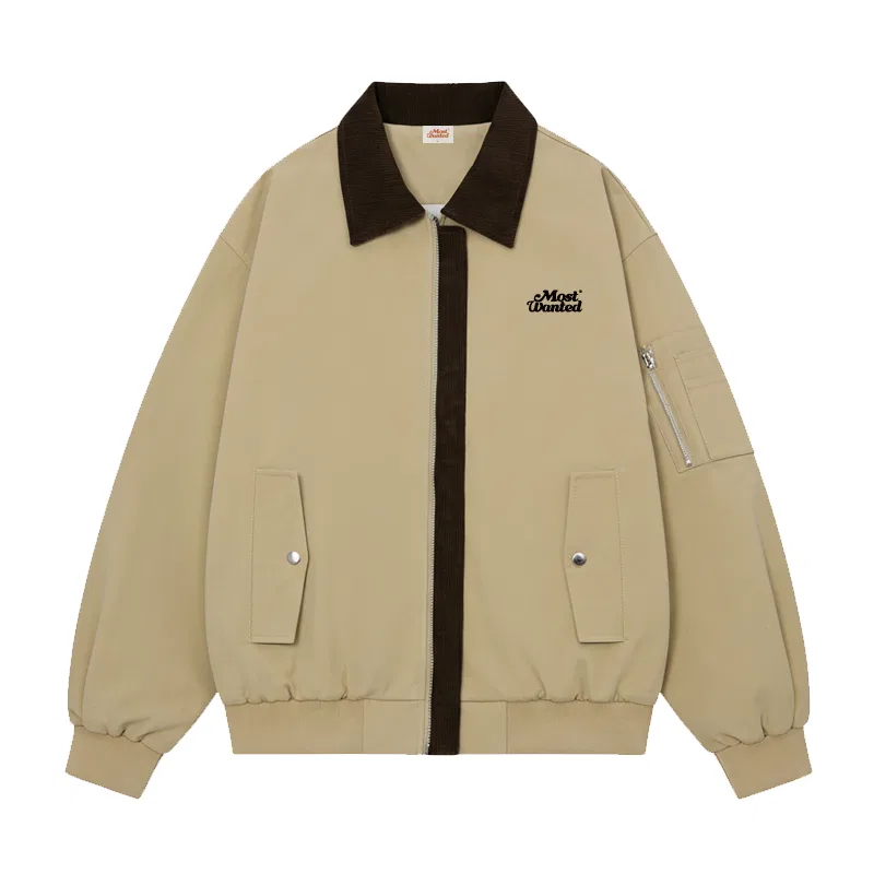 Детский жакет с лацканами, свободный крой Unisex Lapel Moderate Other, MostwantedLab, Khaki
