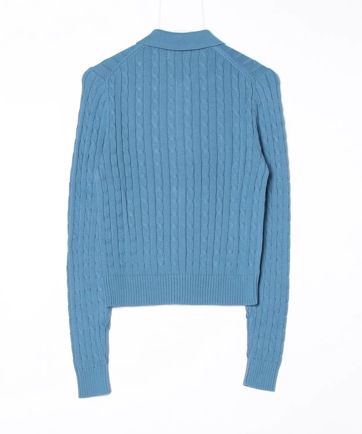 Женский хлопковый кардиган с длинным рукавомPOLO RALPH LAUREN, Синий — фото 4
