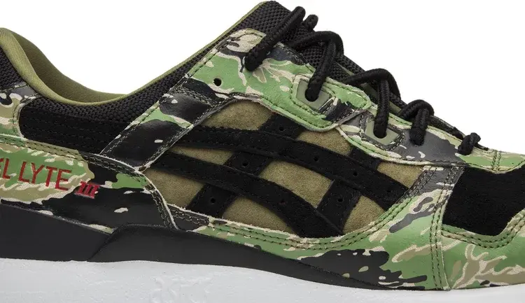 Кроссовки atmos x gel lyte 3 'green tiger camo' Asics, зеленый — фото 3