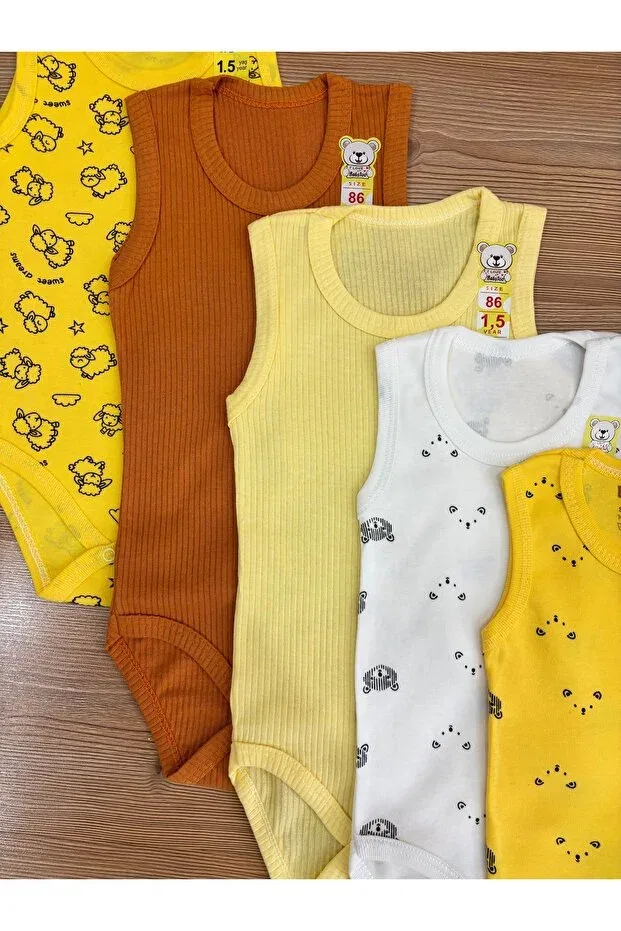 Детское боди-комбинезон хлопковый 5-предметный набор Babytoo, Multicolor — фото 2