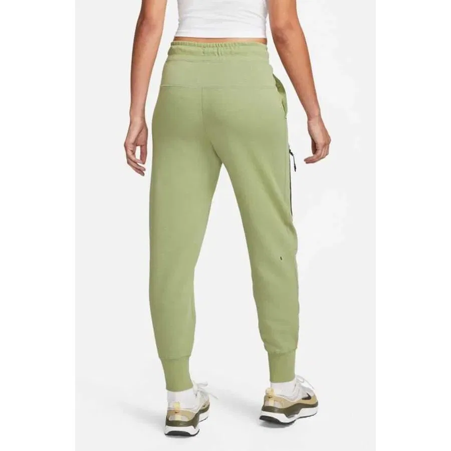 Спортивные брюки Nike Tech Fleece Loose Fit, серые, женские, Зеленый — фото 2