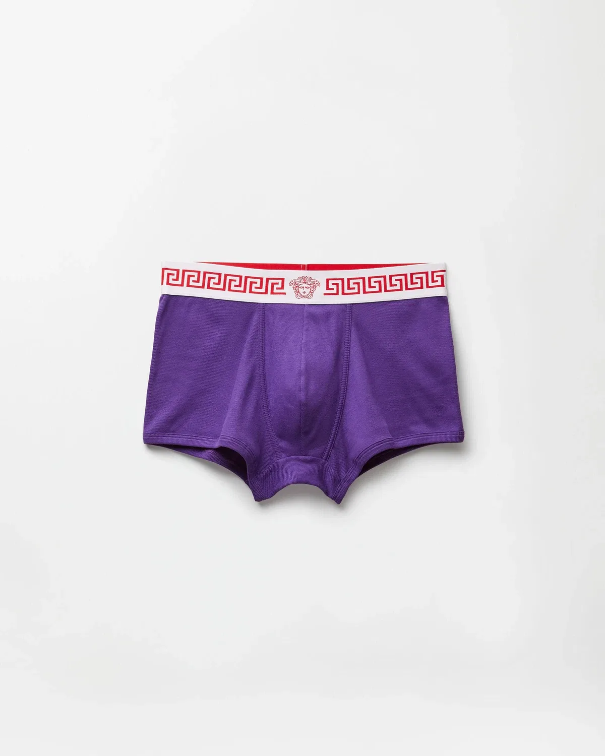 Трусы из ребристого хлопкового джерси VERSACE, фиолетовый