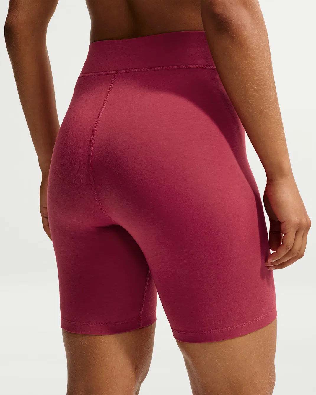 Женские велосипедные шорты с высокой талией, длина 8 дюймов Nike Sportswear Classic, Tough Red/White — фото 3